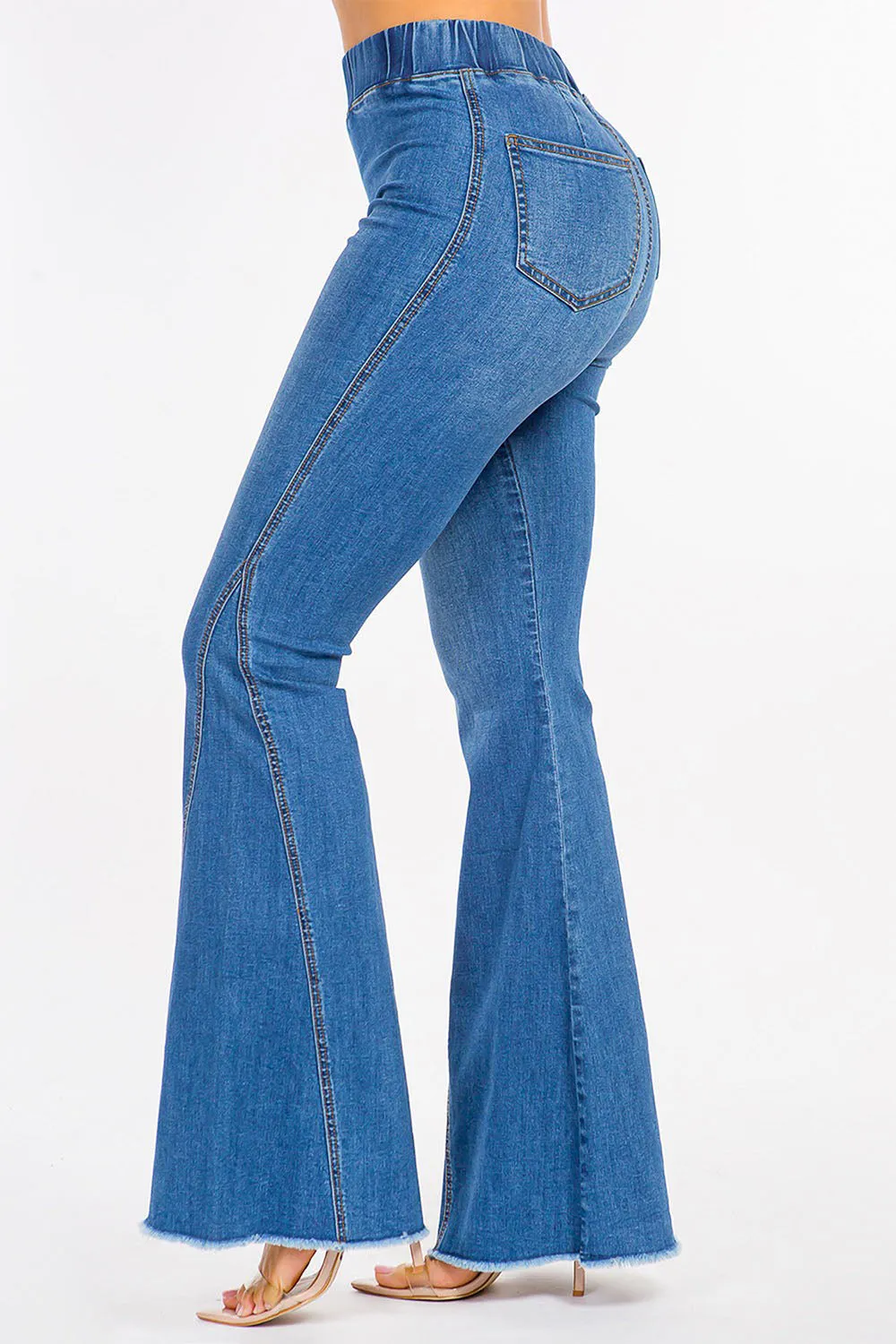 Women's High Rise Curvy Flare Jeans