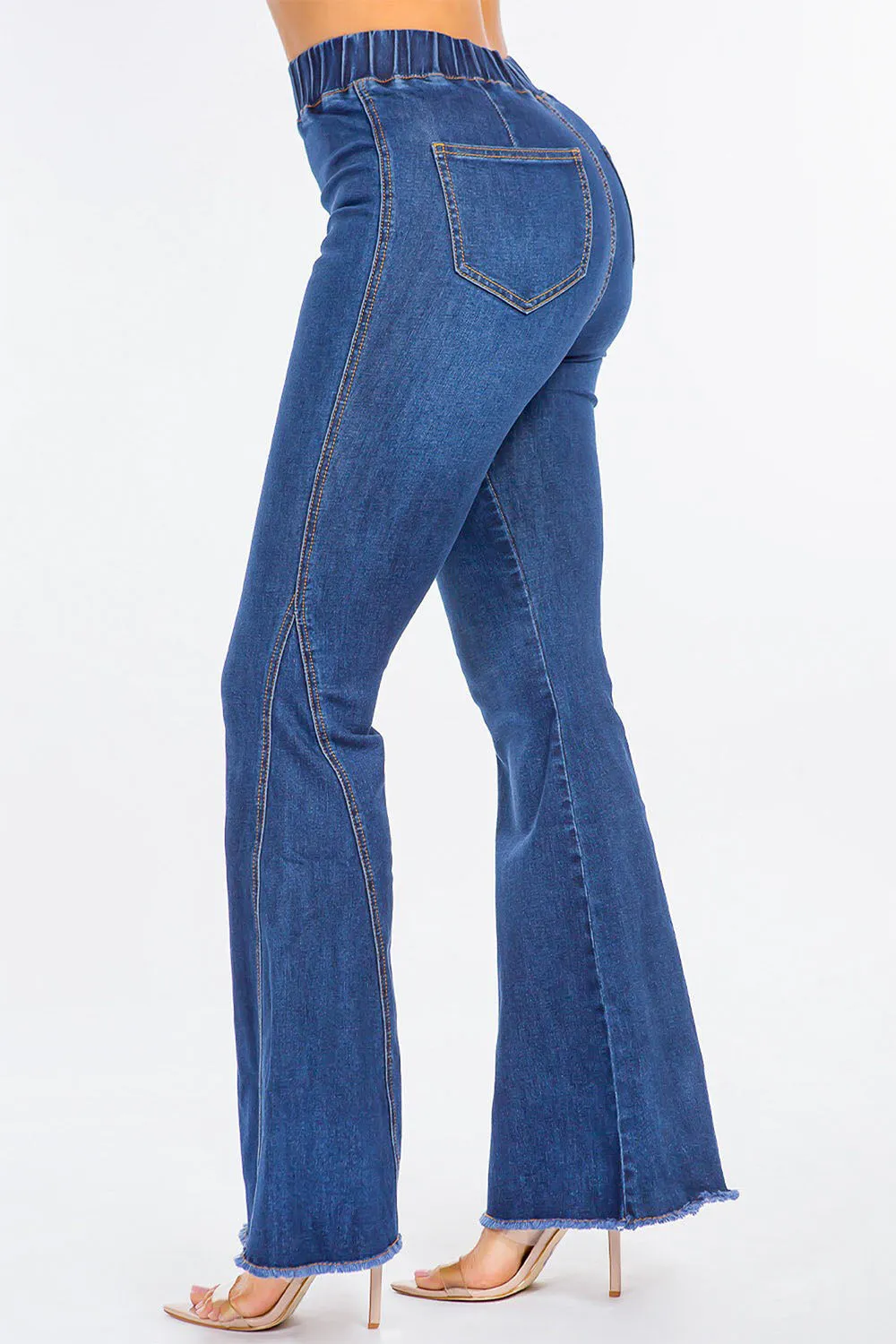 Women's High Rise Curvy Flare Jeans