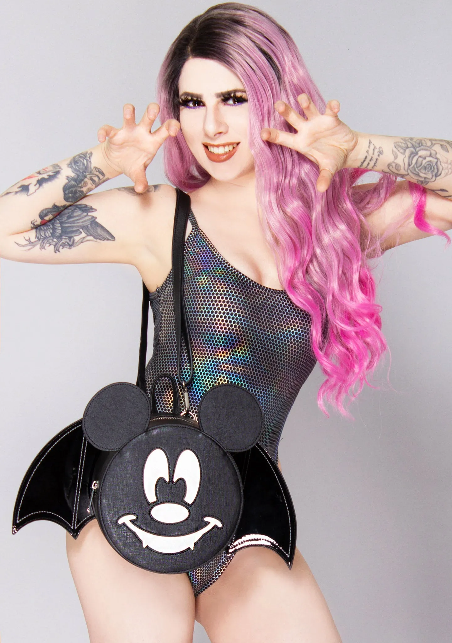X LASR Exclusive Disney Mickey Bat Convertible Mini Backpack